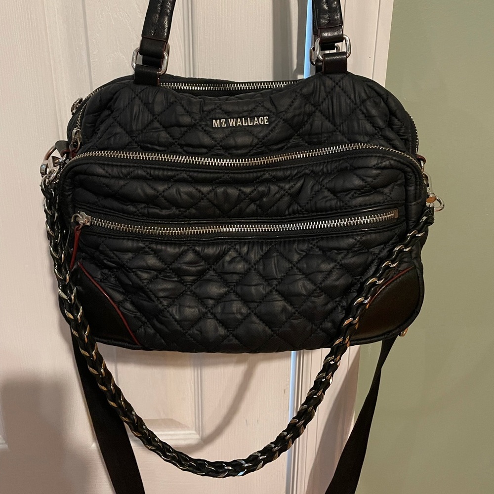 MZ Wallace Quilted Black Crossbody Bag